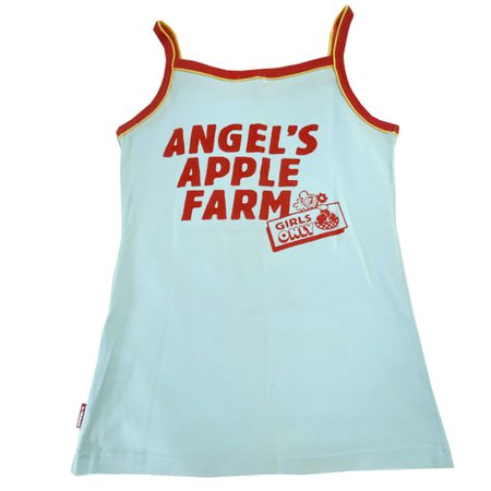 angel blue y2k apple farm tank top