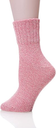 Color City Womens 5 Pairs Colorful Thick Knitting Cotton Crew Socks - Warm Wool Winter Socks, Free Size, Style E at Amazon Women’s Clothing store