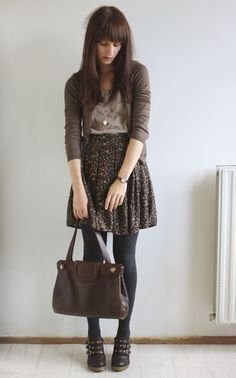 demure skirt in brown