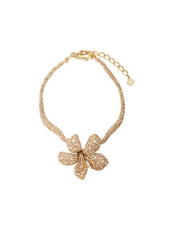 Oscar de la Renta flower necklace