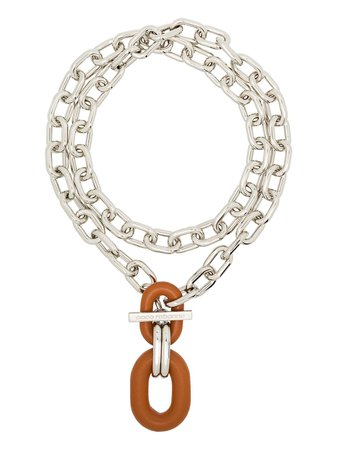 Paco Rabanne chain-link appliqué necklace with Express Delivery - Farfetch