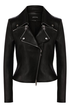 Женская черная кожаная куртка JITROIS — купить за 241500 руб. в интернет-магазине ЦУМ, арт. BL0US0N LAZA APS EPAIS