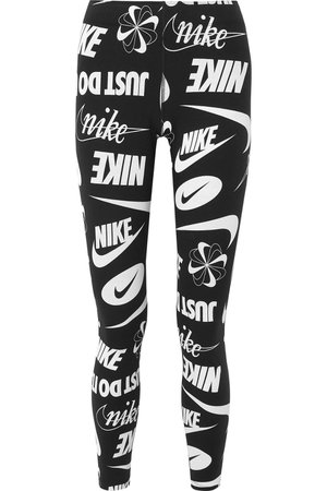 Nike | Leg-A-See printed stretch cotton-blend leggings | NET-A-PORTER.COM