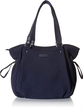 Amazon.com: Vera Bradley womens Microfiber Glenna Satchel Purse Handbag, Navy, One Size US : Clothing, Shoes & Jewelry