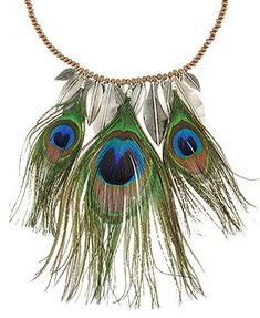 Private Island Party - Mardi Gras Peacock Feather Necklace