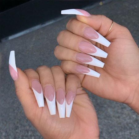 Long Acrylic French Tip