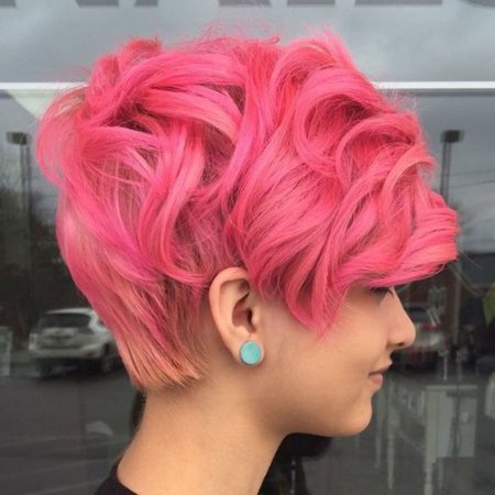 Pink Pixie cut
