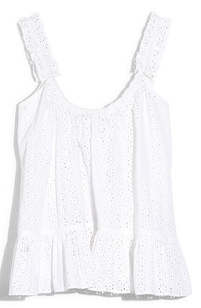 Madewell Eyelet Ruffle Strap Camisole | Nordstrom