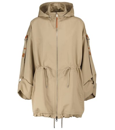 Loewe - Hooded cotton and linen canvas parka | Mytheresa