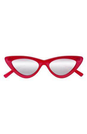 Adam Selman x Le Specs Luxe Lolita 49mm Cat Eye Sunglasses red