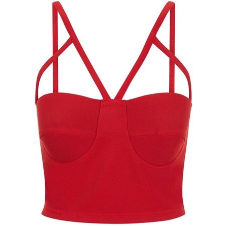 Red Strappy Crop Top