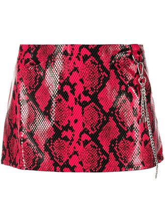 Miaou Fig snakeskin-print Skirt - Farfetch