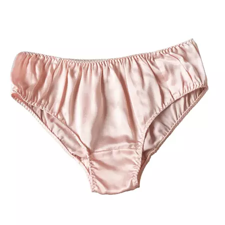 Pure Mulberry Silk Bikini Pantie | Mid Waist In Baby Pink | Soft Strokes Silk | Wolf & Badger