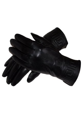 Black fendi gloves