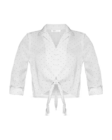 BCBGENERATION Satin Tie Blouse | Bloomingdale's white