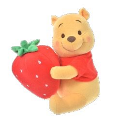 strawberry winnie the pooh plushie