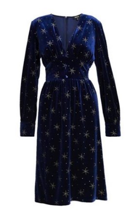 Blue and silver starry dress