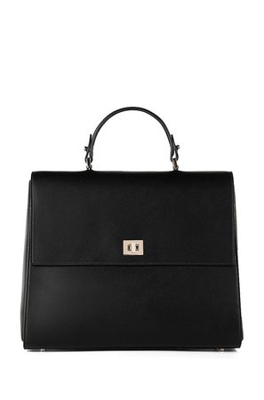 BOSS Bespoke handbag in smooth leather - Black Handbags from BOSS for Women in the official HUGO BOSS Online Store free shipping