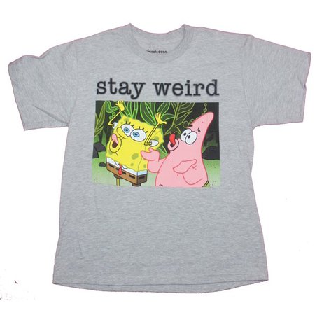 Mad Engine - Spongebob Squarepants Mens T-Shirt- Stay Weird Patrick & Bob Image (3X-Large) - Walmart.com - Walmart.com