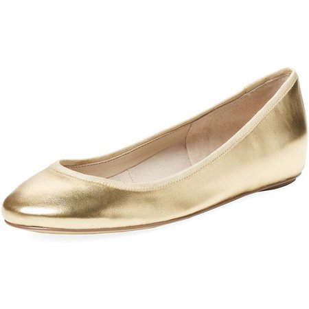Gold Ballet Flats