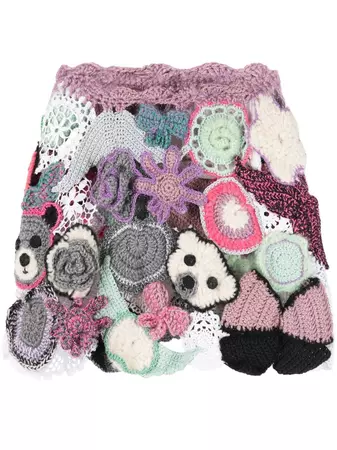 Marco Rambaldi Crochet Semi Sheer Mini Skirt - Farfetch