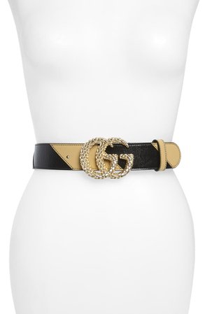 Gucci GG Marmont Logo Buckle Matelassé Leather Belt | Nordstrom