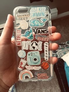 clear phone case with stickers