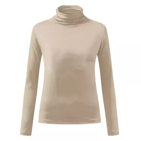 Edchen Women's Turtleneck Long Sleeve Shirts Mock Neck Slim Fitted Casual Layer Tee Tops - Walmart.com
