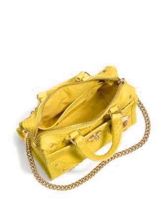 coach yellow python satchel bag