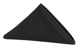 17"x17" Polyester Napkin - Black | CV Linens™