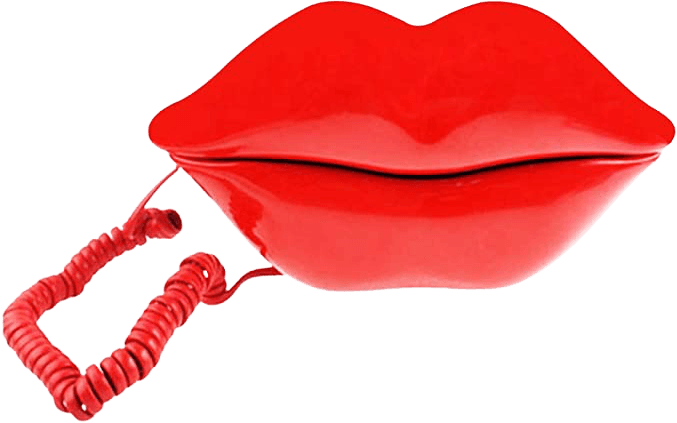 red lips phone