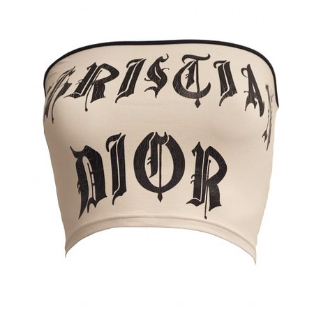 Christian Dior Gothic White Tube Top size FR 38.... - Depop