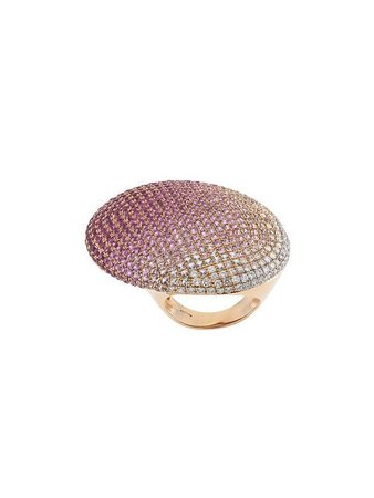 Gavello 18kt rose gold, sapphire and diamond cocktail ring