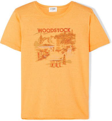 Woodstock Printed Cotton T-shirt - Yellow