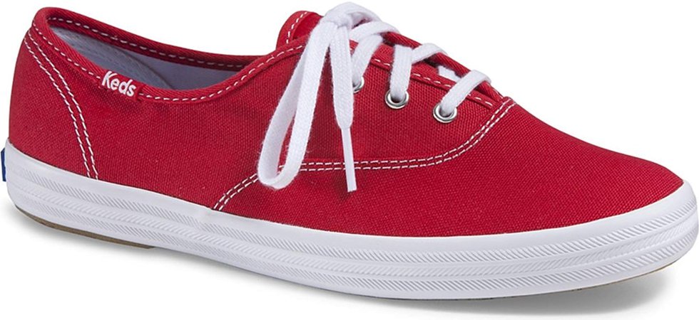 Amazon.com | Keds Women's Champion Original Canvas Lace-Up Sneaker, Red, 7.5 W US | Fashion Sneakers