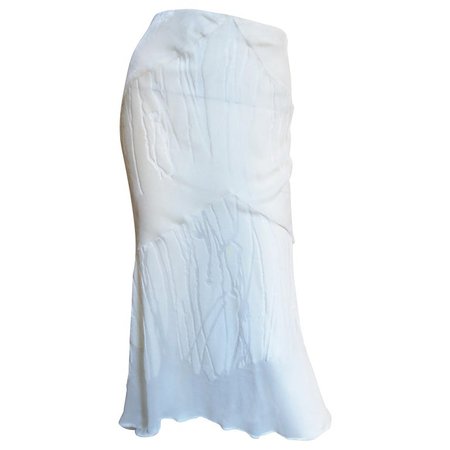 Alexander McQueen Silk Devore Velvet Skirt 1999 For Sale at 1stdibs