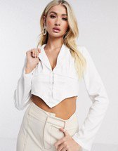 Femme Luxe corset shirt in white | ASOS