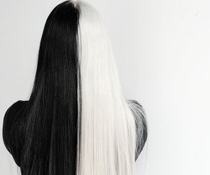 Half Black-Half White Hair