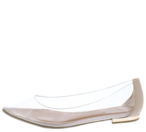 Nude Clear flats