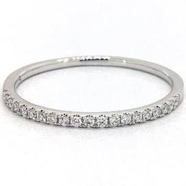 Platinum Single Row Diamond Ring