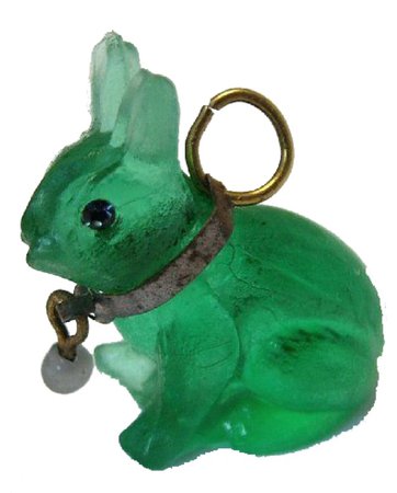 emerald rabbit pendant
