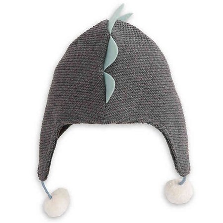Elegant Baby® Size 0-12M Dinosaur Aviator Hat in Grey | buybuy BABY
