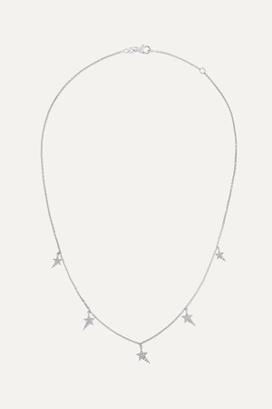 White gold 5 Star 18-karat white gold diamond necklace | Diane Kordas | NET-A-PORTER