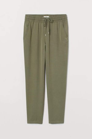 Pull-on Lyocell-blend Pants - Green