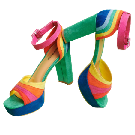 vintage rainbow heels
