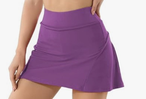 purple tennis athletic skirt