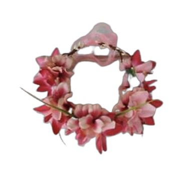 Tropical Flower Crown PINK SAND BEACH Hair Garland Floral Wreath Hawaiian Tiki