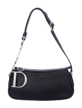 Christian Dior Grained Leather Shoulder Bag