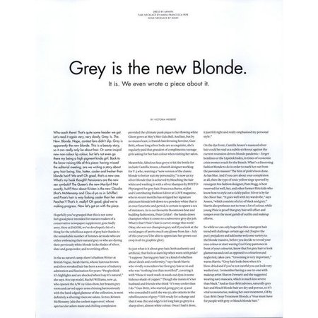 grey is the new blonde text