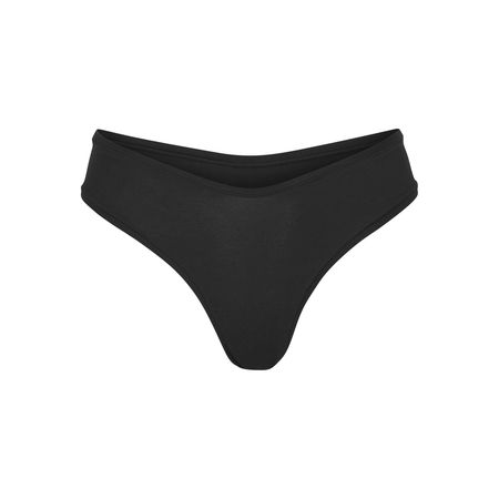 Cotton Jersey Dipped Thong - Soot | SKIMS